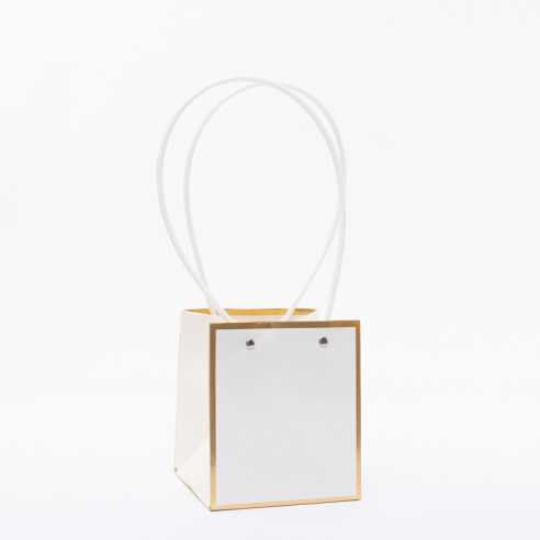 Flower bag | 10 pcs | white-gold |...